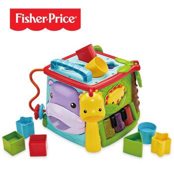 【Fisher price 費雪】可愛動物積木盒(積木玩具/幼兒/角色扮演/雙語教學)
