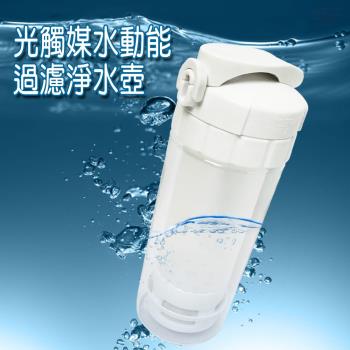 Tritan 光觸媒水動能運動隨身濾水壺500ml/隨身瓶/活性碳/運動水壺