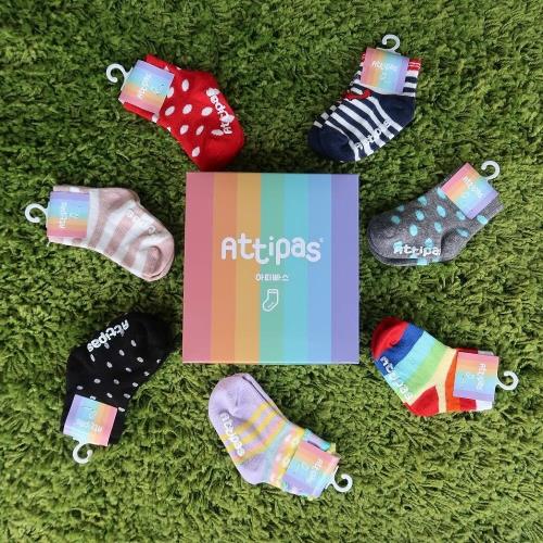 韓國Attipas-繽紛嬰兒襪7件組