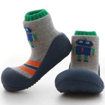 韓國Attipas快樂學步鞋-機器人藍底