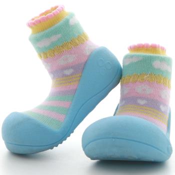 韓國Attipas快樂學步鞋-嗡嗡繽紛粉藍