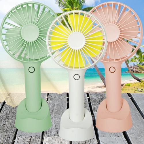 桌上手持兩用行動風扇隨身扇(附手機座)