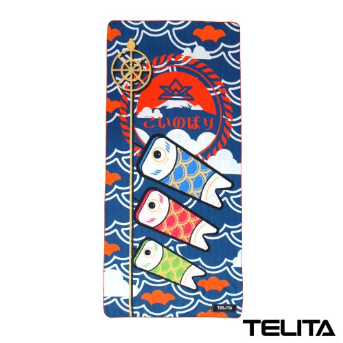 TELITA-超細纖維日系和風海灘巾 沙灘巾 浴巾-鯉魚旗(一條)