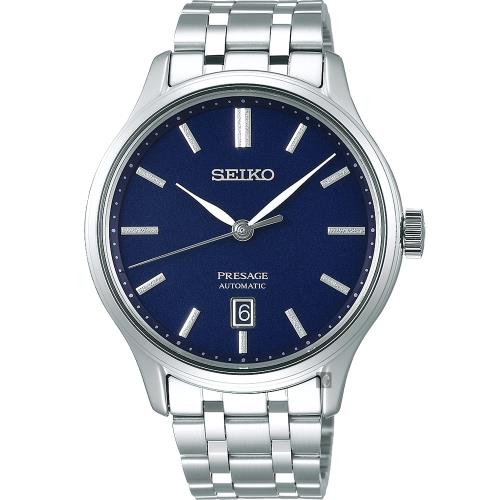 SEIKO精工Presage旗鑑時尚機械錶-藍x銀/41.7mm4R35-02S0B(SRPD41J1)