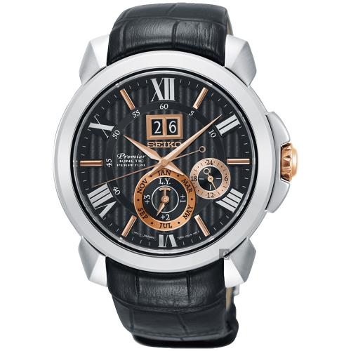 SEIKO精工Premier人動電能萬年曆手錶-42.9mm7D56-0AE0E(SNP149J2)