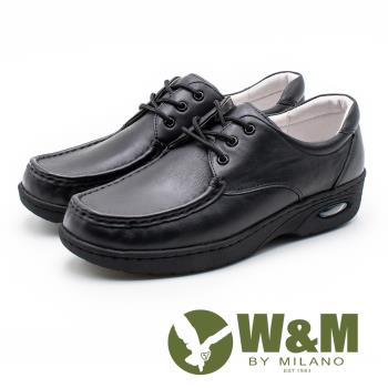 W&M皮質氣墊彈力綁帶護士鞋 女鞋 - 黑(另有白)