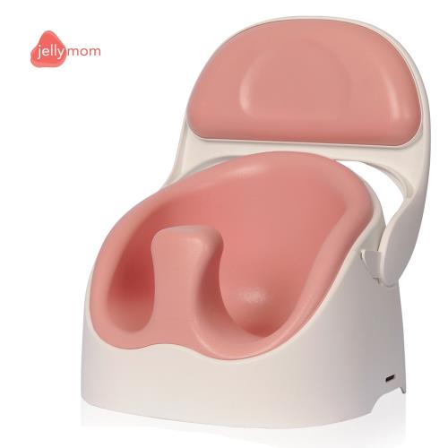 【JellyMom】韓國製全新設計多功能組合式幫寶椅/兒童用餐椅(附升級款安全帶-白色)