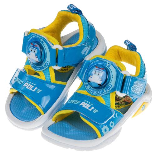 《布布童鞋》POLI救援小英雄波力藍色全開兒童電燈涼鞋(15~19公分) [ B9L126B ] 