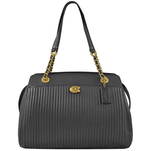 COACH 35576 PARKER-CARRYALL 復古金鍊肩背包.黑 