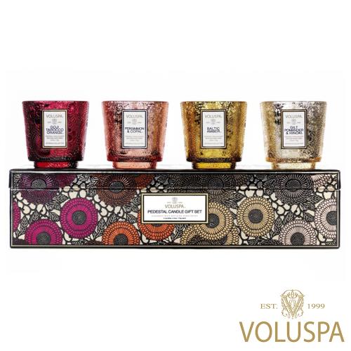 美國 VOLUSPA  4入官方精緻禮盒組(2.5oz*4款)香氛蠟燭-溫暖調