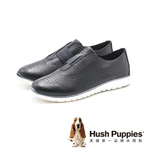 Hush Puppies Tricia Perf Slip-On 氣質運動鞋 女鞋-黑(另有淺咖)
