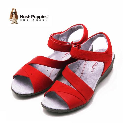 Hush Puppies NIX IRVINE系列 厚底簡約涼鞋 女鞋-紅(另有黑)