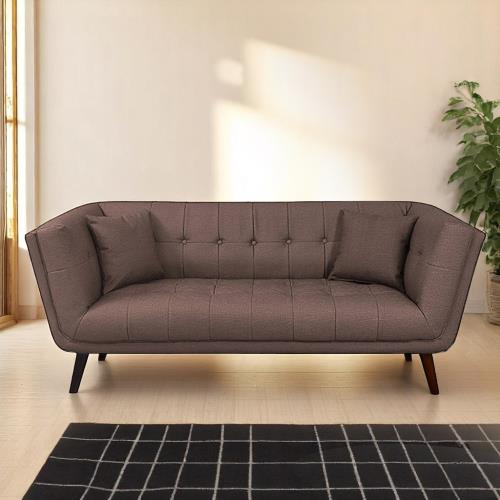 【IHouse】布拉格 歐式防水耐磨貓抓皮沙發-3人座