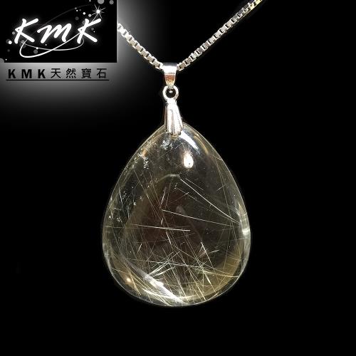 KMK天然寶石【12.7g】髮晶之王天然鈦晶-項鍊