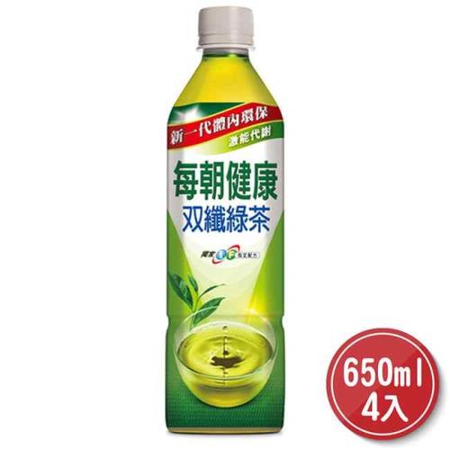 每朝-健康綠茶綠茶-雙纖 650ml*4入