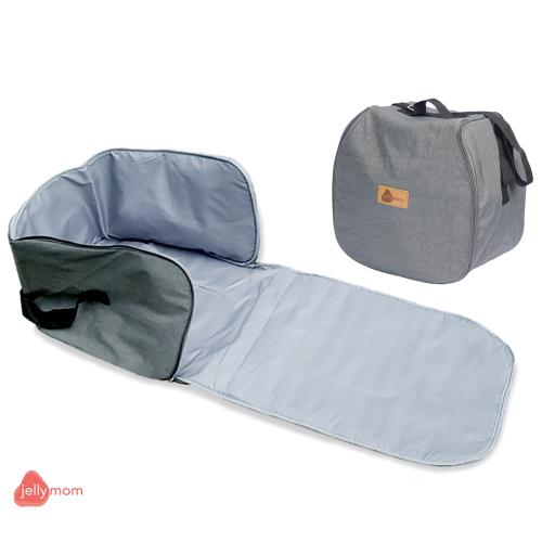 JellyMom韓國進口幫寶椅專用多用途收納袋(升級款 灰 /午睡墊/尿布墊)
