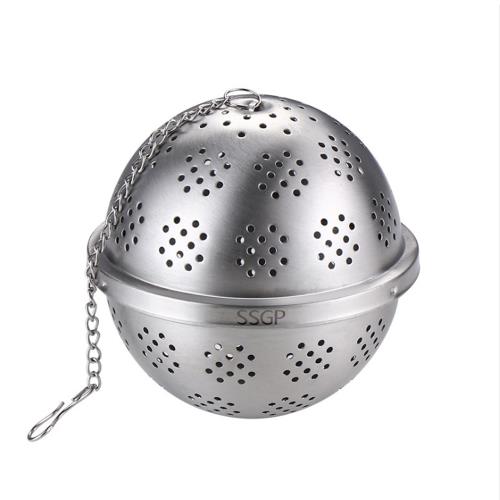 PUSH!廚房用品304不鏽鋼調料球泡茶茶隔滷水過濾網香料包煲湯過濾球D193大號二入 