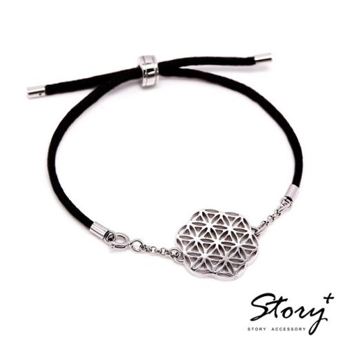 STORY 故事銀飾-生命之花系列-Flower of Life生命之花 純銀伸縮手鍊