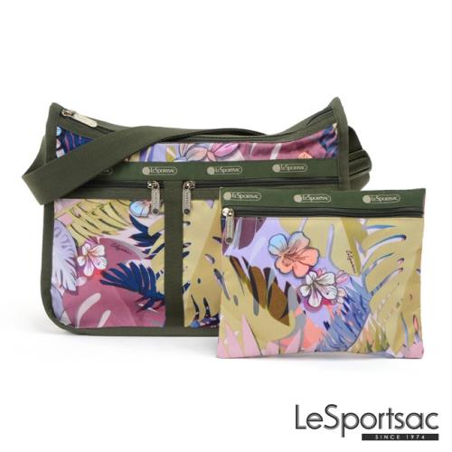 LeSportsac - Standard雙口袋A4大書包-附化妝包 (棕櫚海灘)