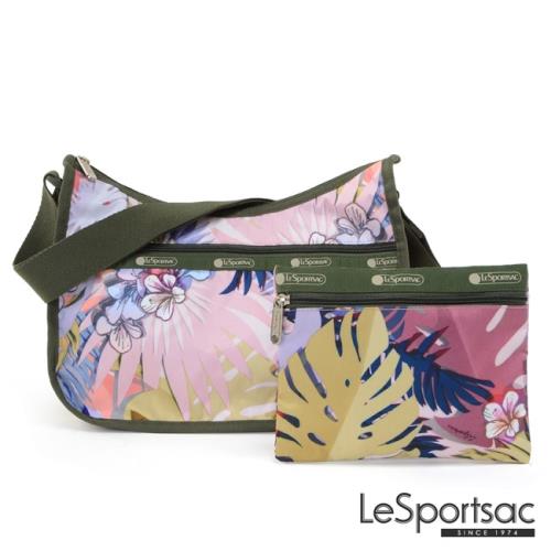 LeSportsac - Standard側背水餃包/流浪包-附化妝包 (棕櫚海灘)