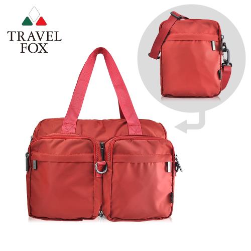 TRAVEL FOX 旅狐 可變造型二用旅行側背/托特包 (TB686-04) 紅色