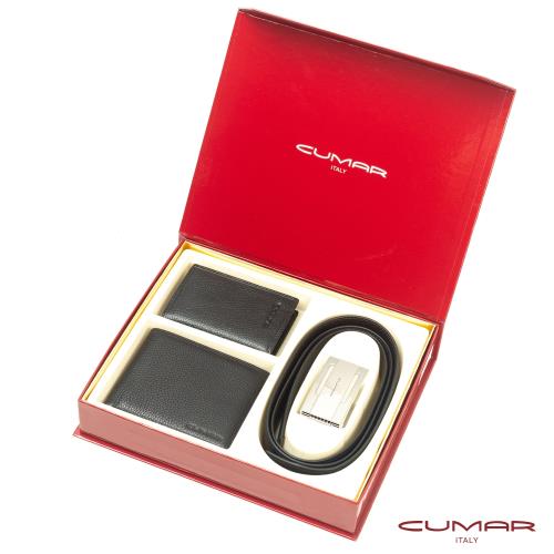 【CUMAR】三件式皮件禮盒-皮夾+名片夾+皮帶-7