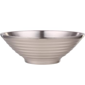 PUSH!餐具用品304不鏽鋼飯碗湯碗泡面碗防燙拉麵碗大號碗E128(24CM)