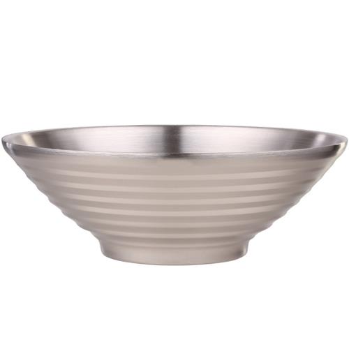 PUSH!餐具用品304不鏽鋼飯碗湯碗泡面碗防燙拉麵碗小號碗E128(22CM)