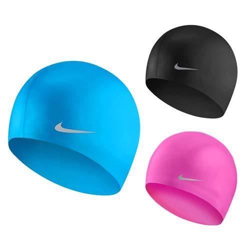 NIKE SWIM 青年矽膠泳帽-游泳 戲水 海邊 沙灘