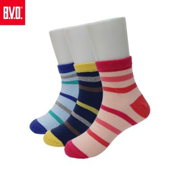 【BVD】舒適橫紋1/2童襪4雙組(B266.B267童襪)