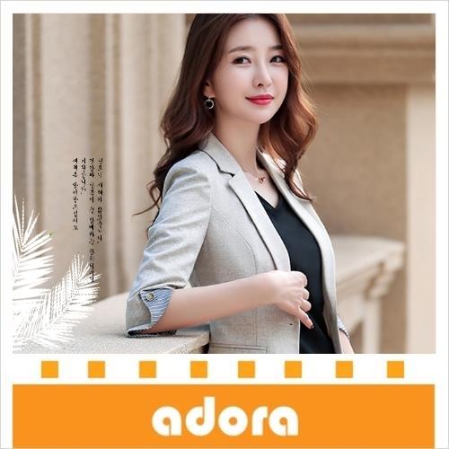 adora 韓版休閒短款英倫風小西裝客製外套（3色）