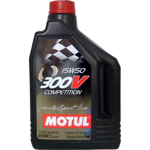 魔特 MOTUL 300V COMPETITION 15W-50 雙酯全合成競技級機油(2L裝)