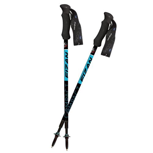 FIZAN 超輕三節式健行登山杖2入特惠組 藍/黑  (FZS19.7103.BLA)