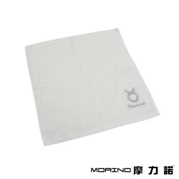 【MORINO】摩力諾個性星座方巾/手帕-金牛座-晶燦白