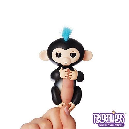 WowWee 正版互動手指猴 Fingerlings 電子智能竉物猴 FINN 黑色