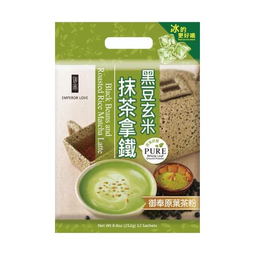 【御奉】黑豆玄米抹茶拿鐵21gx12包(原葉研磨茶粉袋裝)2袋