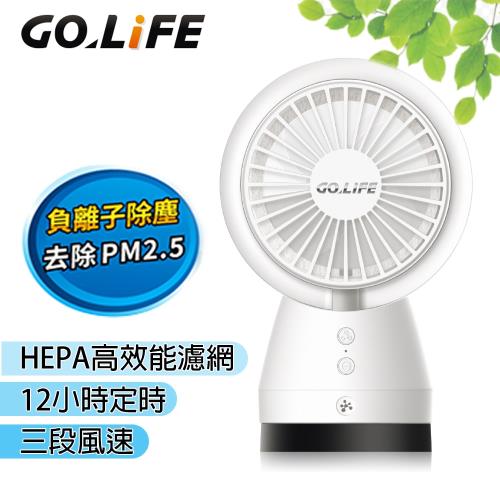 GOLiFE GoFresh 負離子空氣清淨風扇(三段式桌上/車用淨化迷你電扇)