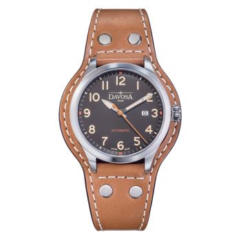 DAVOSA Axis AUtomatic 手工縫製專業護腕全皮帶-復古消光面x咖啡色帶