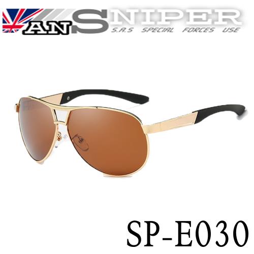 【ANSNIPER】SP-E030抗UV航鈦合金圓框式偏光太陽眼鏡組