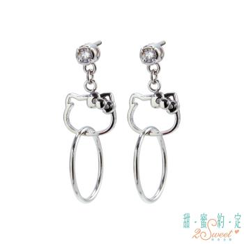 甜蜜約定 HelloKitty 甜甜圈kitty純銀耳環