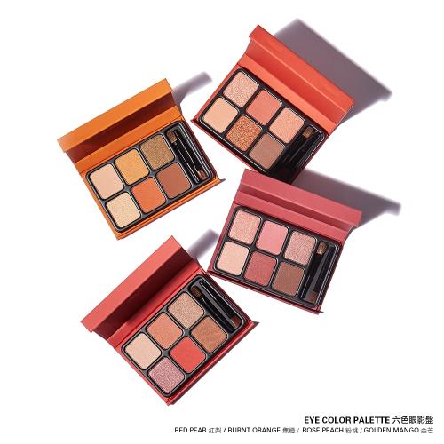 heme 喜蜜 六色眼影盤 9g 4款可選(紅梨/焦糖/粉桃/金芒)