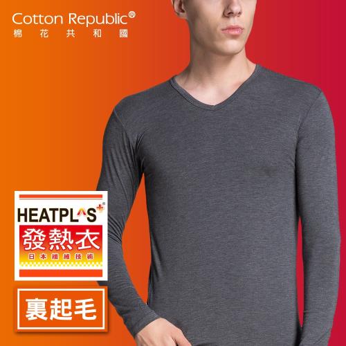 共12件 棉花共和國 Cr Heatplus 裏起毛男v領長袖發熱衣共2色 12件組 長袖 Etmall東森購物