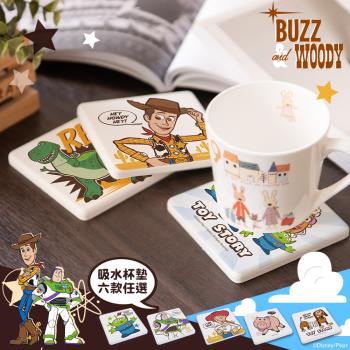 迪士尼授權 玩具總動員4 珪藻土吸水杯墊 2入一組 (不同款式)