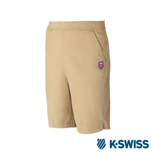 K-SWISS Essential Shorts休閒棉質短褲-男-卡其