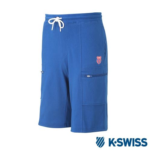 K-SWISS Beach Sweat Shorts棉質短褲-男-藍