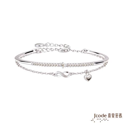 Jcode真愛密碼 分享愛純銀手環-雙鍊款