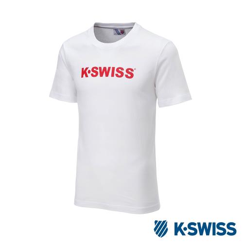 K-Swiss K-Swiss Logo Tee印花短袖T恤-女-白