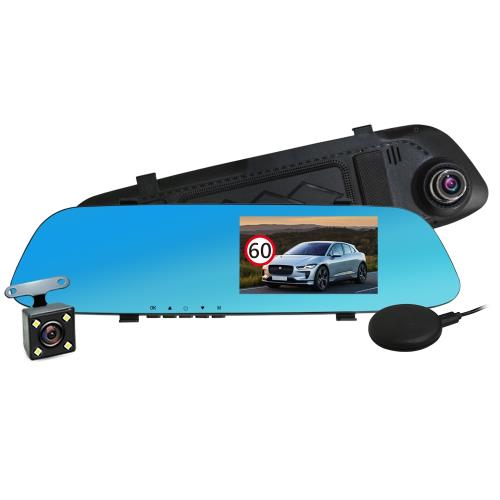 CARSCAM行車王 GS9110 GPS測速防眩光雙鏡頭行車記錄器 (贈16G記憶卡)