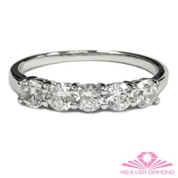 【AS EVER DIAMOND】女王的璀璨 1.0克拉鑽石線戒 尊榮典藏