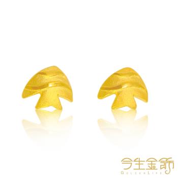 【今生金飾】黑桃耳環(純黃金耳環)